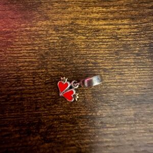 Pandora Red Heart Charm with 14k crowns